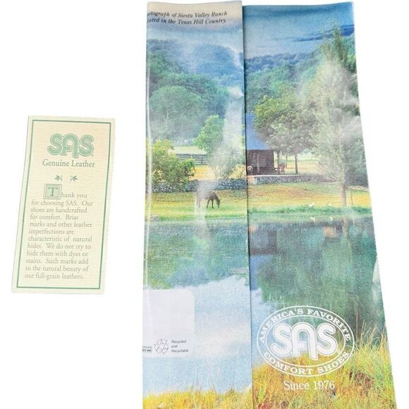 SAS Tripad Comfort Shoes Made In USA Vintage Wink Red Leather Penny Loafers Slip - Picture 13 of 13